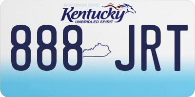 KY license plate 888JRT