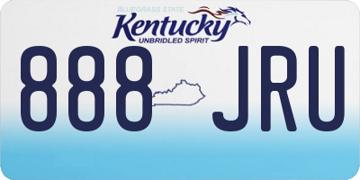 KY license plate 888JRU