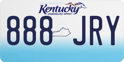 KY license plate 888JRY