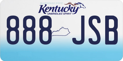 KY license plate 888JSB