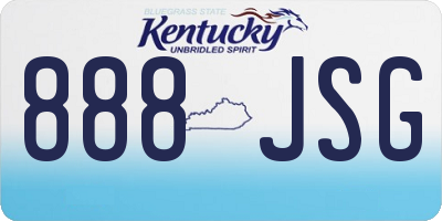 KY license plate 888JSG