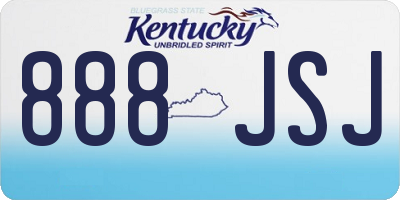 KY license plate 888JSJ
