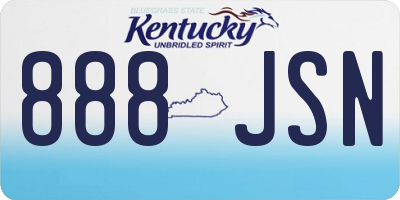 KY license plate 888JSN