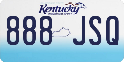 KY license plate 888JSQ