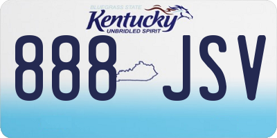 KY license plate 888JSV