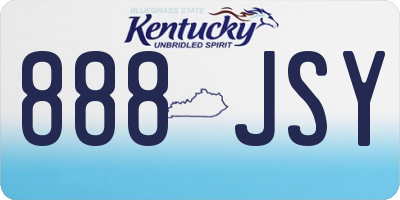 KY license plate 888JSY
