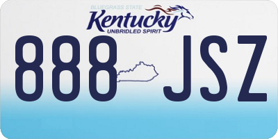 KY license plate 888JSZ