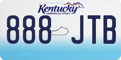 KY license plate 888JTB