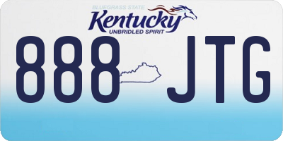 KY license plate 888JTG