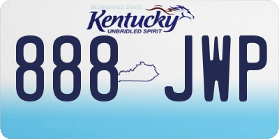 KY license plate 888JWP