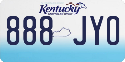 KY license plate 888JYO
