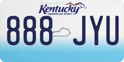 KY license plate 888JYU