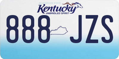 KY license plate 888JZS