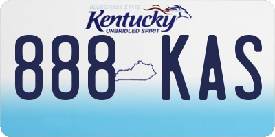 KY license plate 888KAS