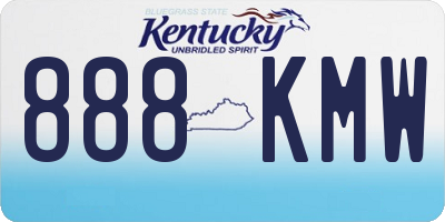 KY license plate 888KMW