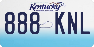 KY license plate 888KNL