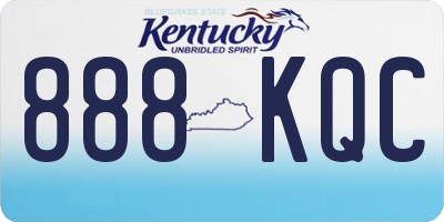 KY license plate 888KQC