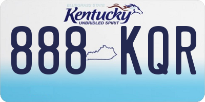 KY license plate 888KQR