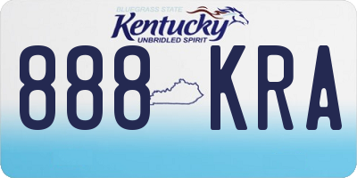 KY license plate 888KRA