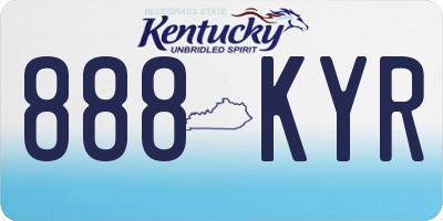 KY license plate 888KYR