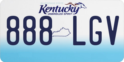 KY license plate 888LGV