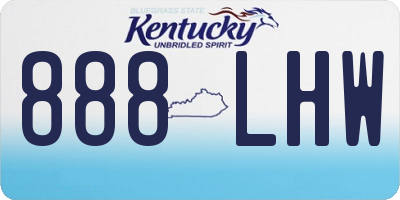 KY license plate 888LHW