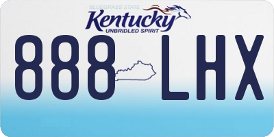 KY license plate 888LHX
