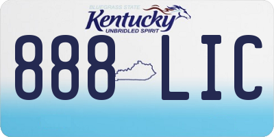 KY license plate 888LIC