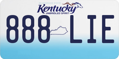 KY license plate 888LIE