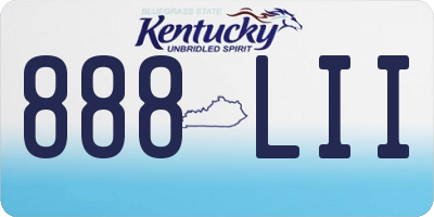 KY license plate 888LII