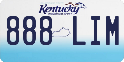KY license plate 888LIM