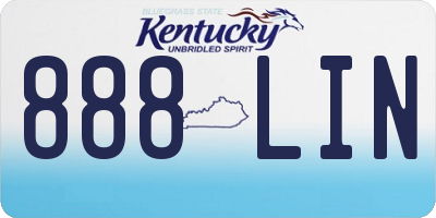 KY license plate 888LIN