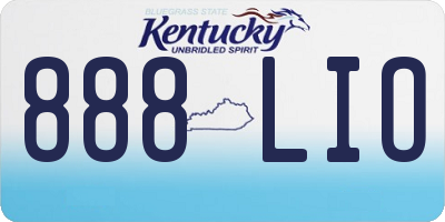 KY license plate 888LIO