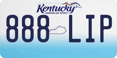 KY license plate 888LIP