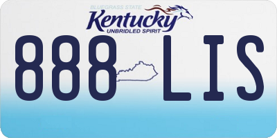 KY license plate 888LIS