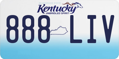 KY license plate 888LIV