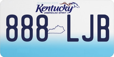 KY license plate 888LJB