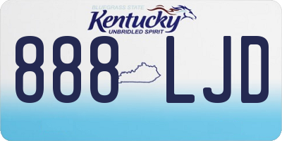 KY license plate 888LJD