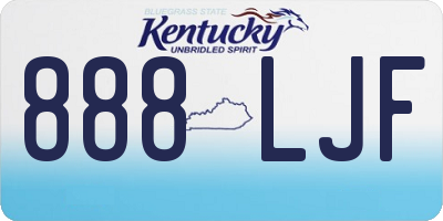 KY license plate 888LJF