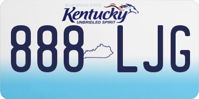 KY license plate 888LJG