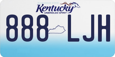 KY license plate 888LJH