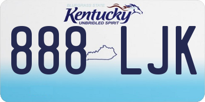 KY license plate 888LJK