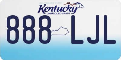 KY license plate 888LJL