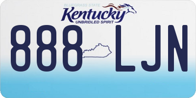 KY license plate 888LJN