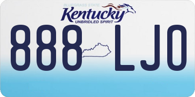 KY license plate 888LJO