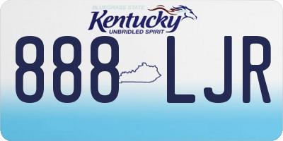 KY license plate 888LJR