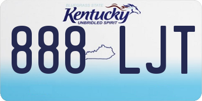 KY license plate 888LJT