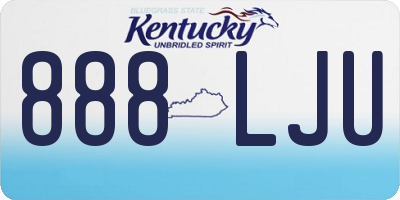 KY license plate 888LJU