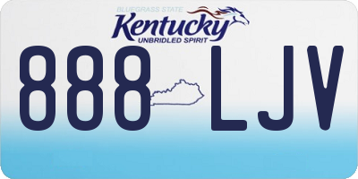 KY license plate 888LJV