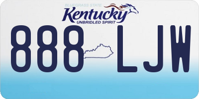 KY license plate 888LJW